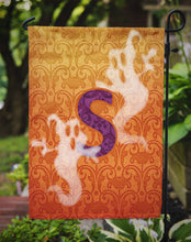 Load image into Gallery viewer, Halloween Ghost Letter S Monogram Initial Garden Flag - Outdoor Decorative Yard Flag CJ1040