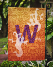 Load image into Gallery viewer, Halloween Ghost Letter W Monogram Initial Garden Flag - Outdoor Decorative Yard Flag CJ1040