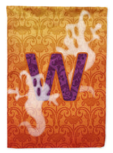 Load image into Gallery viewer, Halloween Ghost Letter W Monogram Initial Garden Flag - Outdoor Decorative Yard Flag CJ1040