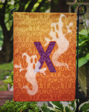 Load image into Gallery viewer, Halloween Ghost Letter X Monogram Initial Garden Flag - Outdoor Decorative Yard Flag CJ1040