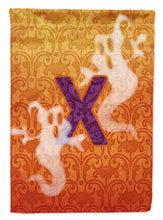 Load image into Gallery viewer, Halloween Ghost Letter X Monogram Initial Garden Flag - Outdoor Decorative Yard Flag CJ1040