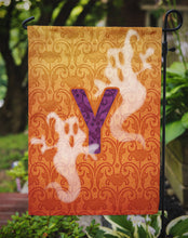 Load image into Gallery viewer, Halloween Ghost Letter Y Monogram Initial Garden Flag - Outdoor Decorative Yard Flag CJ1040