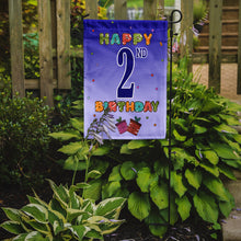 Load image into Gallery viewer, Happy 2nd Birthday Garden Flag - Outdoor Decorative Yard Flag