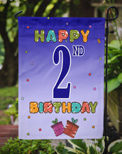 Load image into Gallery viewer, Happy 2nd Birthday Garden Flag - Outdoor Decorative Yard Flag