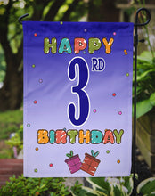 Load image into Gallery viewer, Happy 3rd Birthday Garden Flag - Outdoor Decorative Yard Flag