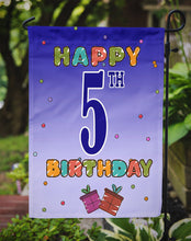 Load image into Gallery viewer, Happy 5th Birthday Garden Flag - Outdoor Decorative Yard Flag CJ1096GF