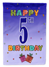 Load image into Gallery viewer, Happy 5th Birthday Garden Flag - Outdoor Decorative Yard Flag CJ1096GF