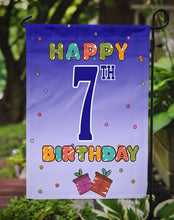 Load image into Gallery viewer, Happy 7th Birthday Garden Flag - Outdoor Decorative Yard Flag