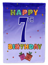 Load image into Gallery viewer, Happy 7th Birthday Garden Flag - Outdoor Decorative Yard Flag