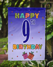 Load image into Gallery viewer, Happy 9th Birthday Garden Flag - Outdoor Decorative Yard Flag CJ1100GF