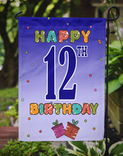 Load image into Gallery viewer, Happy 12th Birthday Garden Flag - Outdoor Decorative Yard Flag