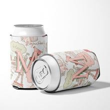 Load image into Gallery viewer, Letter M Love in Paris Pink Can or Bottle Hugger CJ2002-MCC