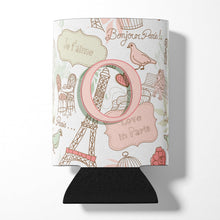 Load image into Gallery viewer, Letter O Love in Paris Pink Can or Bottle Hugger CJ2002-OCC