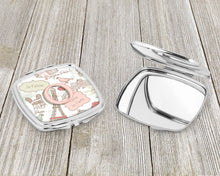 Load image into Gallery viewer, Letter O Love in Paris Pink Compact Mirror – Stylish Purse Mirror with Artistic Covers CJ2002-OSCM