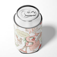 Load image into Gallery viewer, Letter S Love in Paris Pink Can or Bottle Hugger CJ2002-SCC
