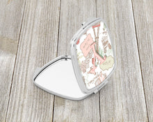 Load image into Gallery viewer, Letter Y Love in Paris Pink Compact Mirror – Stylish Purse Mirror with Artistic Covers CJ2002-YSCM