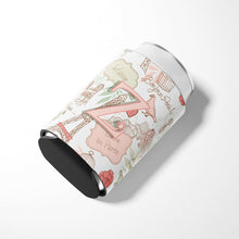Load image into Gallery viewer, Letter Z Love in Paris Pink Can or Bottle Hugger CJ2002-ZCC