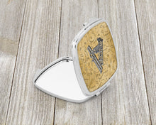 Load image into Gallery viewer, Letter A Musical Instrument Alphabet Compact Mirror – Stylish Purse Mirror with Artistic Covers CJ2004-ASCM