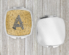 Load image into Gallery viewer, Letter A Musical Instrument Alphabet Compact Mirror – Stylish Purse Mirror with Artistic Covers CJ2004-ASCM