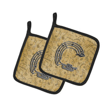 Load image into Gallery viewer, Letter C Musical Instrument Alphabet Pot Holders - Set of 2 - Heat-Resistant Kitchen Essentials CJ2004-CPTHD