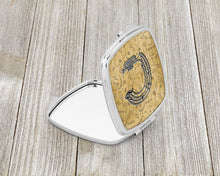 Load image into Gallery viewer, Letter C Musical Instrument Alphabet Compact Mirror – Stylish Purse Mirror with Artistic Covers CJ2004-CSCM