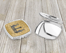 Load image into Gallery viewer, Letter E Musical Instrument Alphabet Compact Mirror – Stylish Purse Mirror with Artistic Covers CJ2004-ESCM