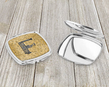 Load image into Gallery viewer, Letter F Musical Instrument Alphabet Compact Mirror – Stylish Purse Mirror with Artistic Covers CJ2004-FSCM