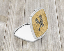 Load image into Gallery viewer, Letter K Musical Instrument Alphabet Compact Mirror – Stylish Purse Mirror with Artistic Covers CJ2004-KSCM