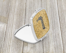 Load image into Gallery viewer, Letter L Musical Instrument Alphabet Compact Mirror – Stylish Purse Mirror with Artistic Covers CJ2004-LSCM