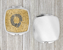 Load image into Gallery viewer, Letter O Musical Instrument Alphabet Compact Mirror – Stylish Purse Mirror with Artistic Covers CJ2004-OSCM