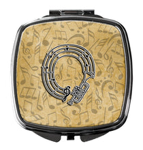 Load image into Gallery viewer, Letter O Musical Instrument Alphabet Compact Mirror – Stylish Purse Mirror with Artistic Covers CJ2004-OSCM
