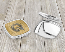Load image into Gallery viewer, Letter Q Musical Instrument Alphabet Compact Mirror – Stylish Purse Mirror with Artistic Covers CJ2004-QSCM