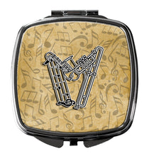 Load image into Gallery viewer, Letter W Musical Instrument Alphabet Compact Mirror – Stylish Purse Mirror with Artistic Covers CJ2004-WSCM
