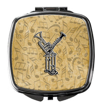 Load image into Gallery viewer, Letter Y Musical Instrument Alphabet Compact Mirror – Stylish Purse Mirror with Artistic Covers CJ2004-YSCM
