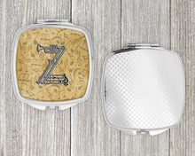 Load image into Gallery viewer, Letter Z Musical Instrument Alphabet Compact Mirror – Stylish Purse Mirror with Artistic Covers CJ2004-ZSCM