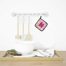 Load image into Gallery viewer, Letter N Flowers and Butterflies Pink Pot Holders - Set of 2 - Heat-Resistant Kitchen Essentials CJ2005-NPTHD