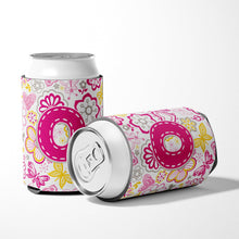 Load image into Gallery viewer, Letter O Flowers and Butterflies Pink Can or Bottle Hugger CJ2005-OCC