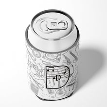 Load image into Gallery viewer, Letter D Musical Note Letters Can or Bottle Hugger CJ2007-DCC