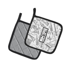 Load image into Gallery viewer, Letter I Musical Note Letters Pot Holders - Set of 2 - Heat-Resistant Kitchen Essentials CJ2007-IPTHD