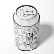 Load image into Gallery viewer, Letter J Musical Note Letters Can or Bottle Hugger CJ2007-JCC