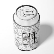 Load image into Gallery viewer, Letter N Musical Note Letters Can or Bottle Hugger CJ2007-NCC