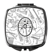 Load image into Gallery viewer, Letter O Musical Note Letters Compact Mirror – Stylish Purse Mirror with Artistic Covers CJ2007-OSCM