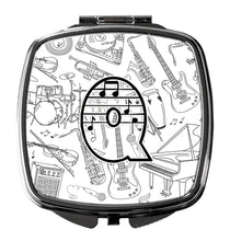 Load image into Gallery viewer, Letter Q Musical Note Letters Compact Mirror – Stylish Purse Mirror with Artistic Covers CJ2007-QSCM