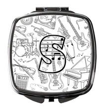 Load image into Gallery viewer, Letter S Musical Note Letters Compact Mirror – Stylish Purse Mirror with Artistic Covers CJ2007-SSCM