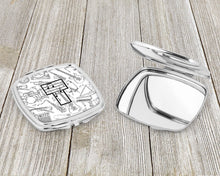 Load image into Gallery viewer, Letter T Musical Note Letters Compact Mirror – Stylish Purse Mirror with Artistic Covers CJ2007-TSCM