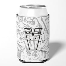 Load image into Gallery viewer, Letter V Musical Note Letters Can or Bottle Hugger CJ2007-VCC