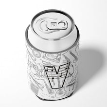 Load image into Gallery viewer, Letter V Musical Note Letters Can or Bottle Hugger CJ2007-VCC