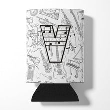 Load image into Gallery viewer, Letter V Musical Note Letters Can or Bottle Hugger CJ2007-VCC