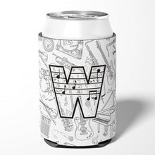 Load image into Gallery viewer, Letter W Musical Note Letters Can or Bottle Hugger CJ2007-WCC