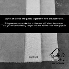 Load image into Gallery viewer, Letter N Day of the Dead Skulls Black Pot Holders - Set of 2 - Heat-Resistant Kitchen Essentials CJ2008-NPTHD